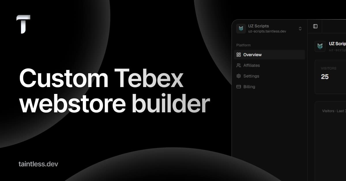 Build a Custom Tebex Webstore in 5 Minutes