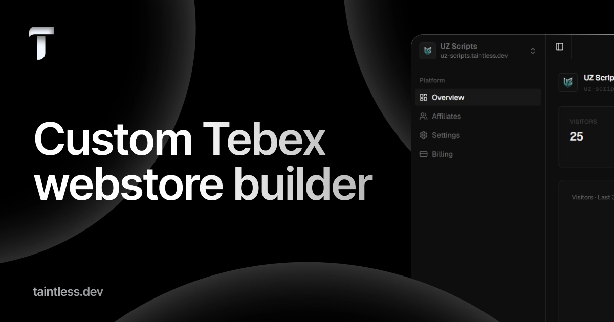 Build a Custom Tebex Webstore in 5 Minutes